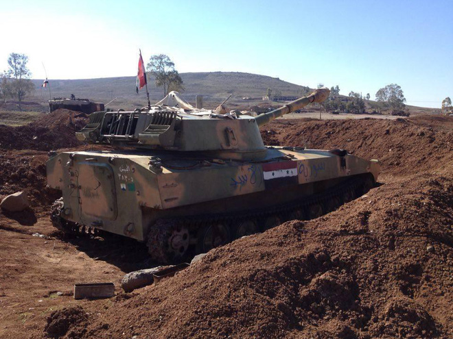 noi gian o damascus qd syria nem su doan co gioi vao lo lua tang phao xong len