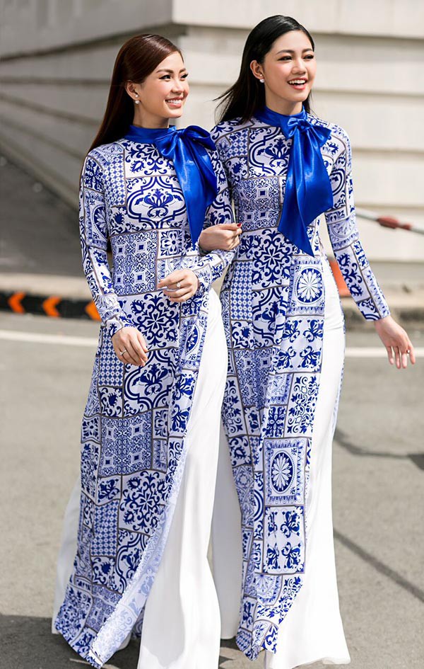 a hau diem trang thanh tu khoe sac voi ao dai cach tan