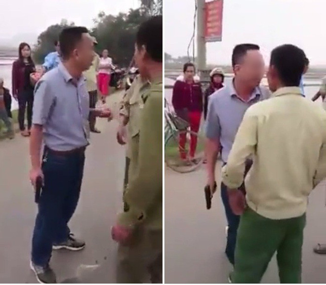 ha tinh va cham voi xe may dung ben duong tai xe o to rut sung doa dam nguoi dan