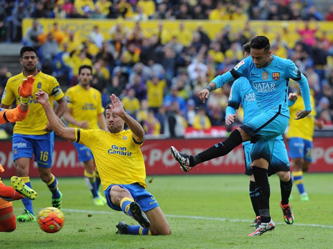 neymar va suarez lap cong barcelona danh bai las palmas