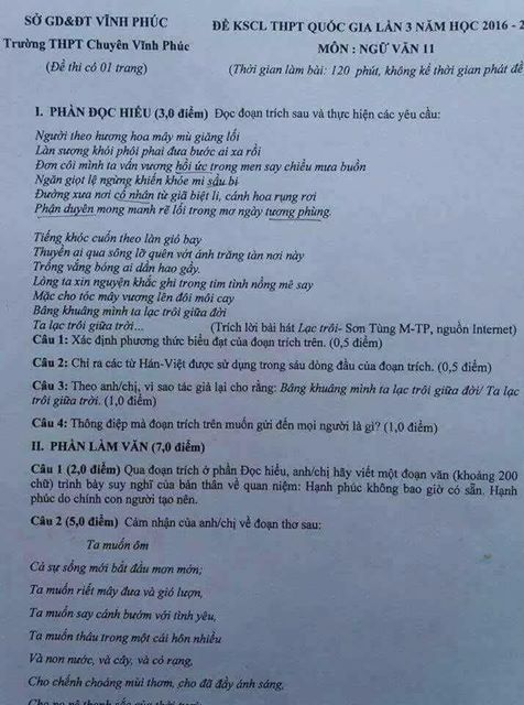 de thi ve lac troi khien hoc sinh vua phieu vua lam bai