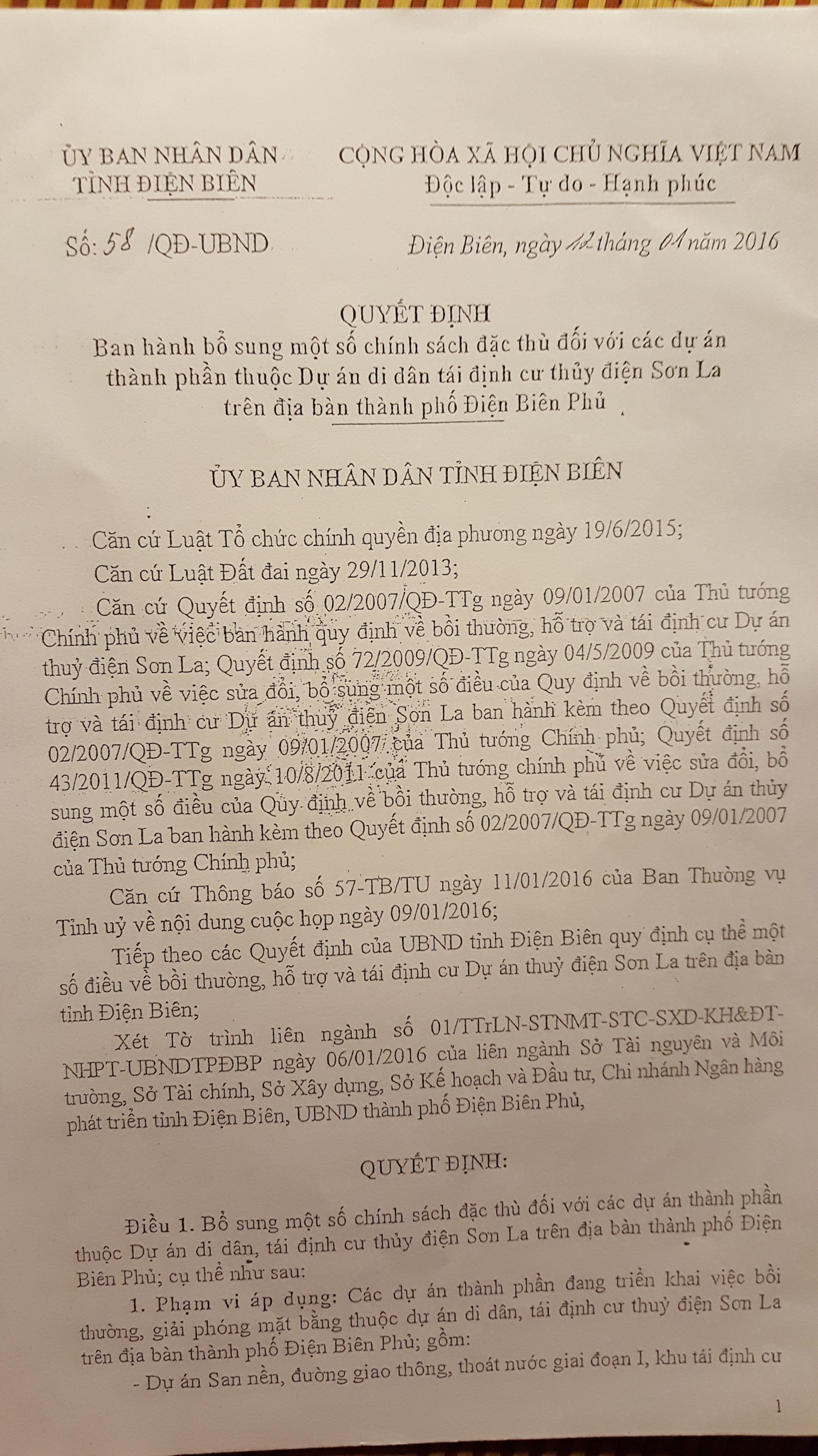 cong tac boi thuong du an tai dinh cu thuy dien son la nguoi dan dong loat keu cuu