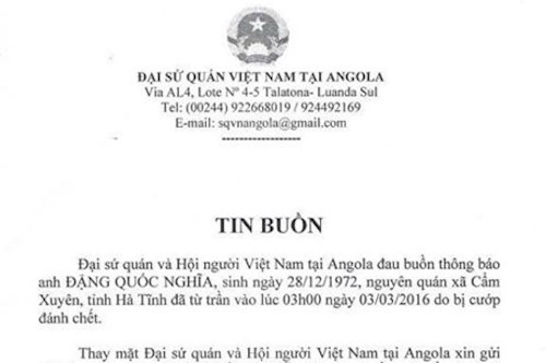 hai lao dong viet nam tu vong tai angola