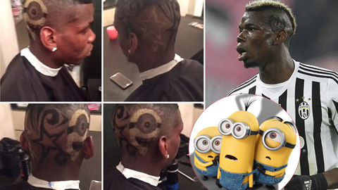pogba lai gay bao voi kieu dau hinh nhan vat minion