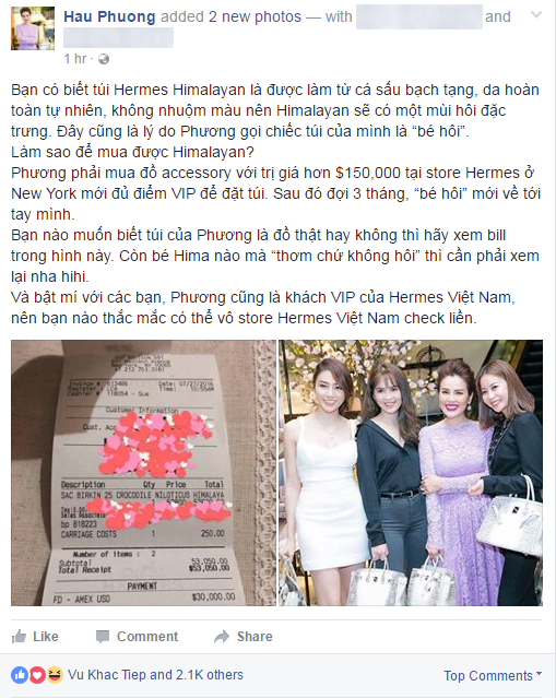 khau chien tui birkin ngoc trinh dap tra danh da trinh va thuong de khong thich dieu nay