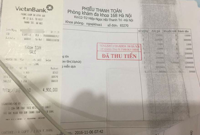 sau vu san phu hon me o phong kham 168 ha noi them 1 benh nhan to phong kham lua dao