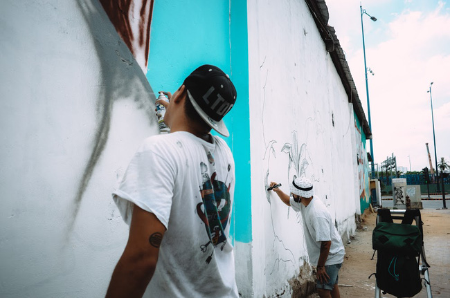 bien hoa 17 buc tuong trong con hem sai gon thanh nhung buc ve graffiti thu vi ve loai te giac