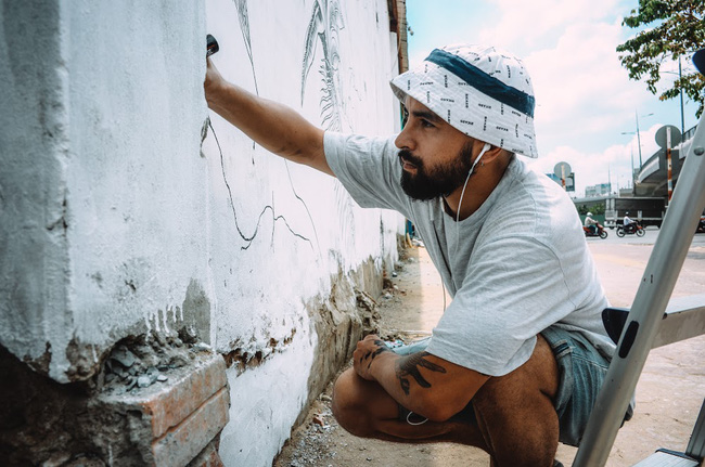 bien hoa 17 buc tuong trong con hem sai gon thanh nhung buc ve graffiti thu vi ve loai te giac