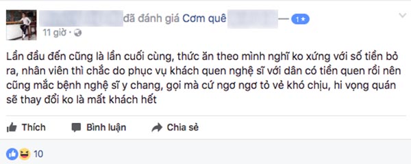 phia truong giang len tieng viec quan an phuc vu kem gia cat co