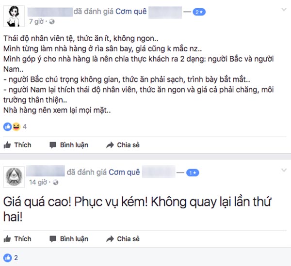 phia truong giang len tieng viec quan an phuc vu kem gia cat co