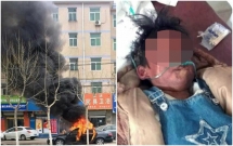 trung quoc 2 dua tre bi bo lai trong xe dung bat lua thieu rui ca chiec audi a6