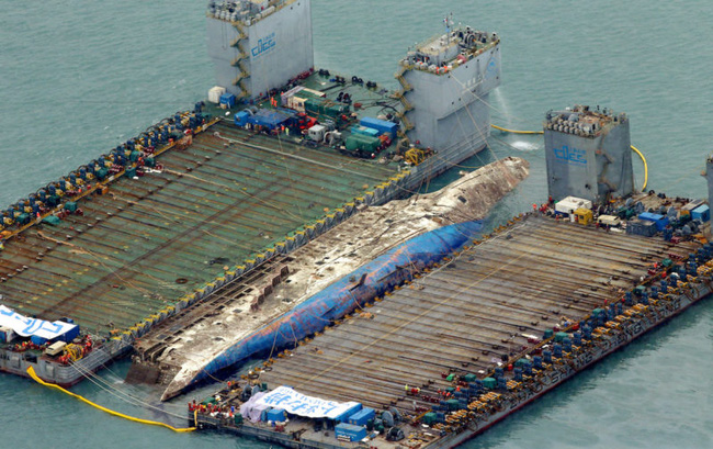 chum anh lanh nguoi voi hinh anh pha sewol gi set nghiem trong sau 3 nam chim sau duoi day dai duong