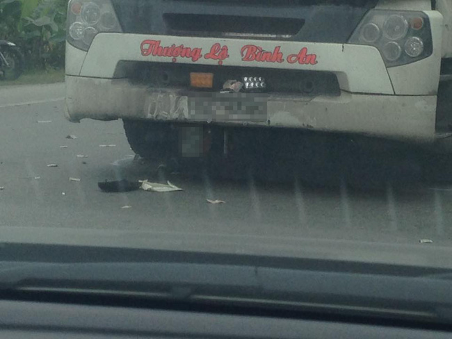 quang ninh xe dau keo va cham voi xe may mot nguoi tu vong tai cho