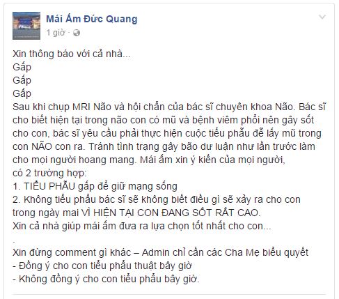 em be bi nao ung thuy duoc dua sang singapore lan 2 de tieu phau