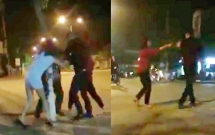 bat qua tang nguoi tinh lay tien dua bo tre di an nguoi phu nu xong vao chui boi dung ghe nhua phang toi tap