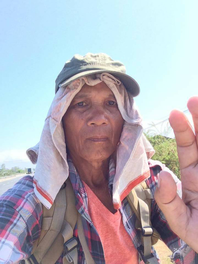 65 tuoi lao gia gan quyet dinh di phuot bo 2000 km tu bac vao nam