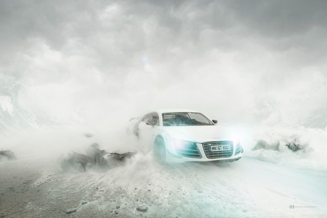 audi dat lam quang cao xe sang gia 160000 do anh chang nay chi dung 40 do them tai photoshop ma lam san pham dep khong tin duoc