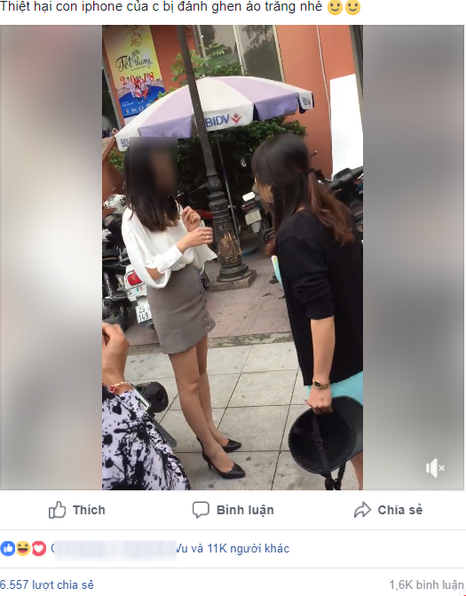 ha noi co gai bi dap iphone danh ghen giua pho vi cap ke voi nguoi da co gia dinh