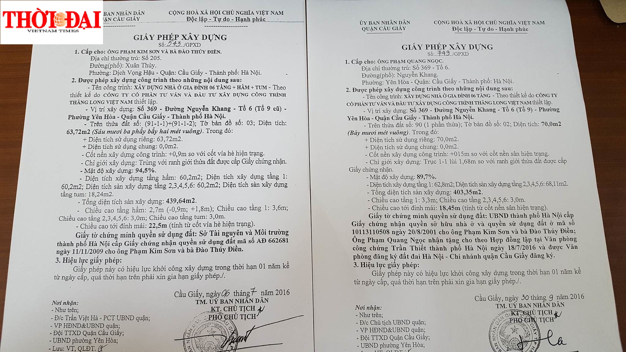 cong trinh sieu khung lam hong quy hoach do thi o yen hoa