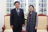 Chủ tịch VUFO tiếp xã giao đại sứ Philippines tại Việt Nam