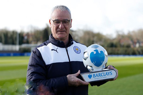 kane ranieri gianh giai cau thu va hlv xuat sac nhat thang 3