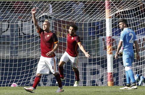 thua as roma napoli dang ngoi vo dich cho juventus