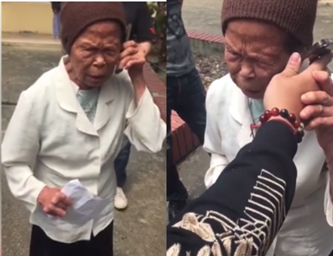 chanh long cuoc dien thoai ngat giua chung cua cu ba o trai phong khi noi chuyen voi con