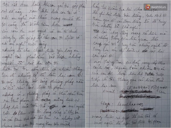 la thu cua bo be gai bi sat hai tai nhat de chau yen long an nghi thi phai som bat duoc nhung ke da sat hai con toi