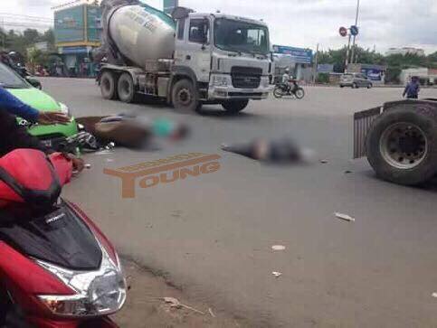 bien hoa xe may va cham voi container 2 nguoi tu vong