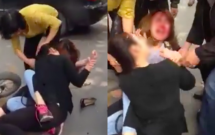 sau va cham giao thong hai co gai lao vao tum toc giang co giua pho ha noi