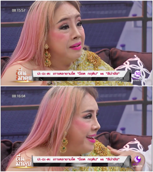 nu dai gia thai lan bi chong thu 9 tung tin don mac benh aids suyt danh chong cu tren song truyen hinh