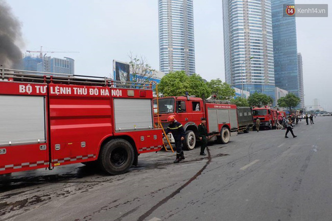 ha noi chay lon nha xuong hang tram m2 gan toa nha keangnam