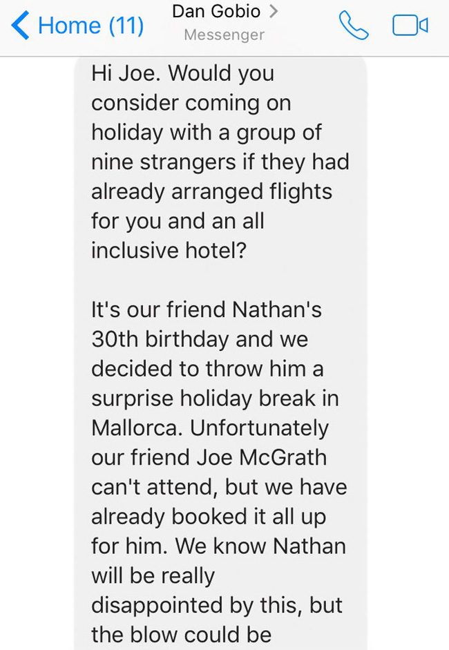 bi ban bo bom ngay truoc gio di du lich nhom ban len facebook tim nguoi la thay the