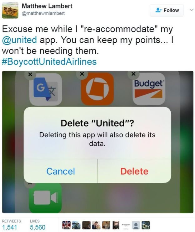 khong chi bi phan doi du doi united airlines con hung chiu con mua anh che sau be boi loi khach xuong may bay