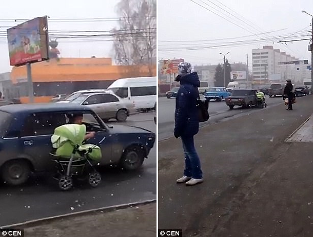 clip o to lao vun vut keo le chiec xe noi tre em khien nguoi di duong that kinh