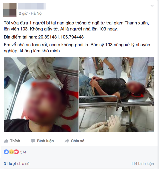 dang anh cuu nguoi gap nan len facebook nhan toan loi khuyen ve ngay di khong an don oan