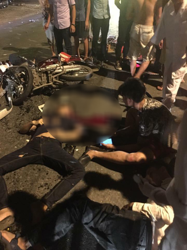 hai phong hai xe may dam nhau 4 nguoi thuong vong