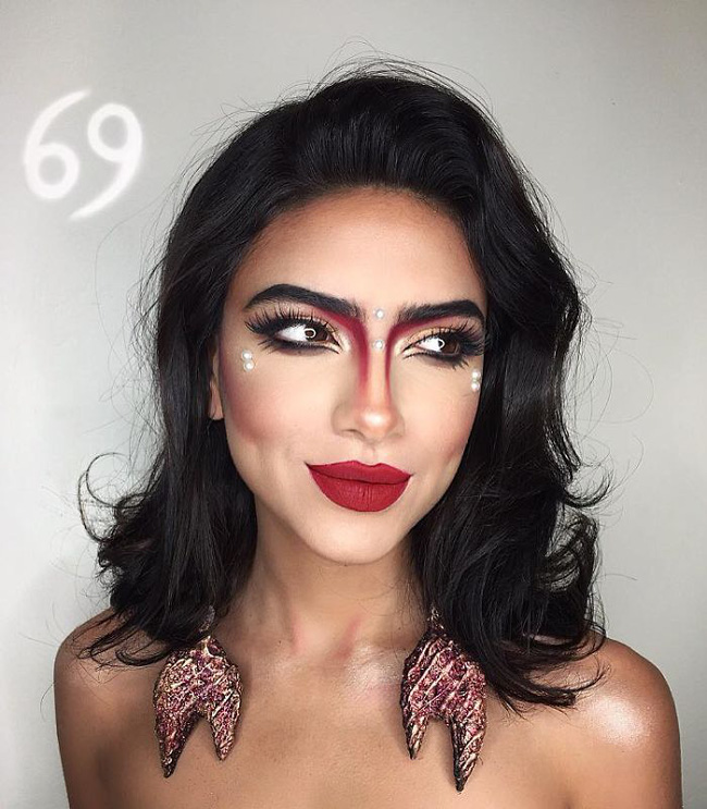 12 kieu make up nghe thuat tuong trung cho cac cung hoang dao