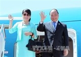 hom nay thu tuong nguyen xuan phuc va phu nhan tham chinh thuc lao