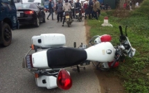 canh sat giao thong bi xe dam khi dang lam nhiem vu da tu vong