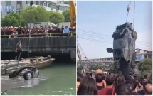 sau 15 nam chiec o to mat tich bi an duoc phat hien duoi long song voi 2 bo xuong nguoi ben trong