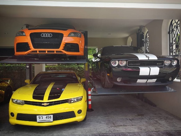 so huu qua nhieu sieu xe dj thai lan nghi ra cach sieu doc nham tiet kiem cho de xe trong nha