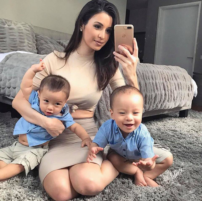 ba me bim sua singapore gay bao facebook viet vi ve dep qua goi cam ve dang chi 3 tuan sau khi sinh doi