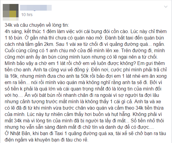 34000 dong tien thua va chuyen taxi mat niem tin luc 4 gio sang