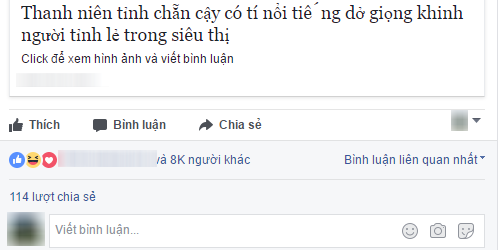 thanh nien chen ngang hang trong sieu thi mang nguoi khac nha que con minh qua sang qua dang hoang