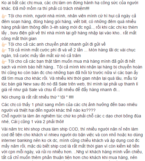 order cho sang mom ship cod goi chay may khong chiu nhan ai ban hang online cung deu da tung gap tham canh nay