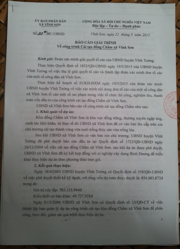 bai 2 huyen vinh tuong thu ly to cao co dau hieu tham nhung