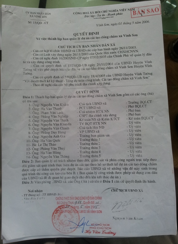 bai 2 huyen vinh tuong thu ly to cao co dau hieu tham nhung