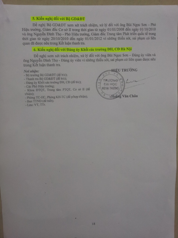 dh ngoai thuong ha noi nhieu chuyen lum xum cho xu ly