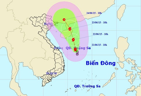bao so 1 giat cap 9 10 dang o vung bien hoang sa